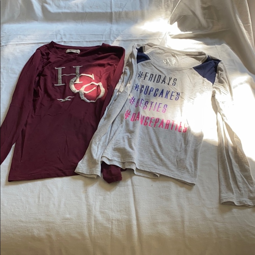 👉 FINAL Lot of 2 girls long sleeve tops size 12